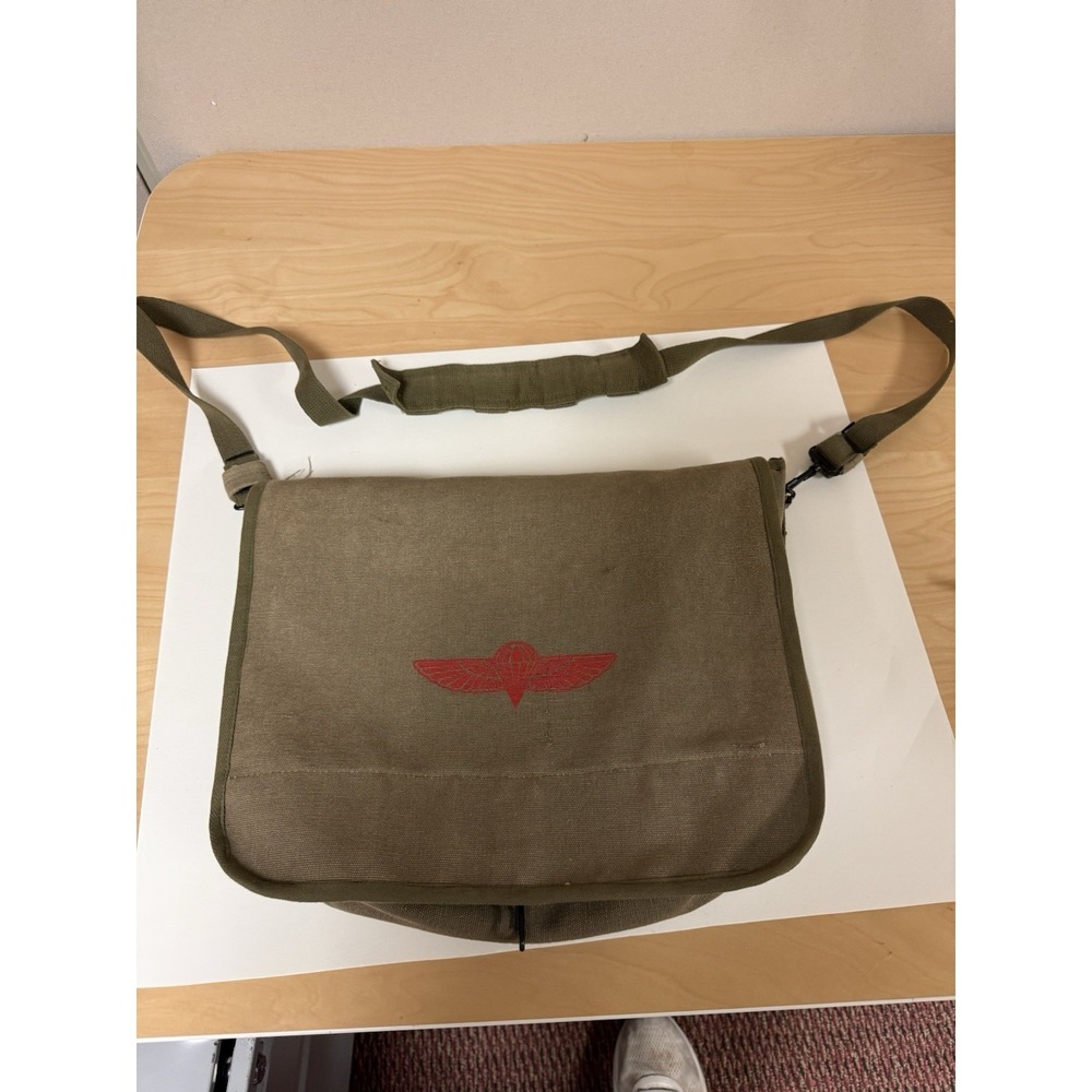 Rothco Vintage Canvas Paratrooper Shoulder Bag Olive Drab Military Style